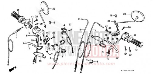 SWITCH/CABLE (XL125SZ/A/B/C) XL125SB de 1981